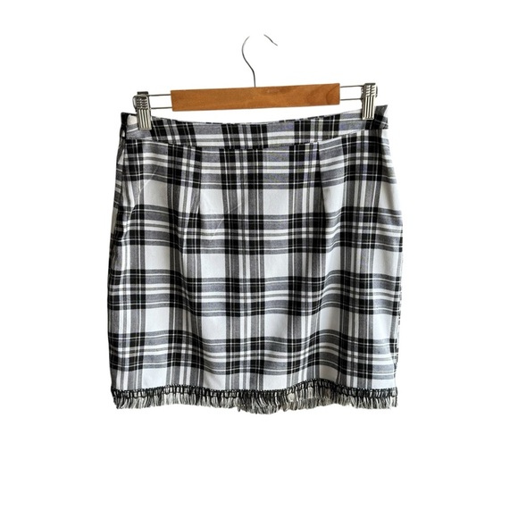 Missguided - Plaid Fringe Mini Skirt Y2K Wrap Style Sz 6 - Picture 7 of 7